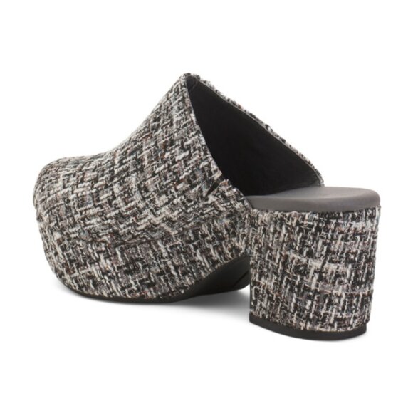 NEW CHOCOLAT BLU Gertie Heeled Mules in White/black for women 825 6m3 - Picture 3 of 9